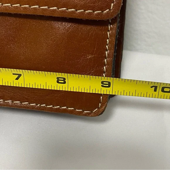 Patricia Nash Brown Leather Convertible Crossbody Clutch - Like New - Picture 14 of 15